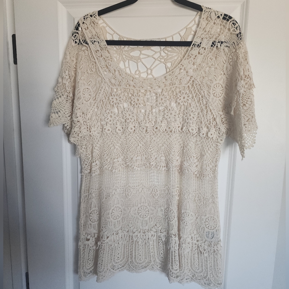 Mystree Crochet Top Size L